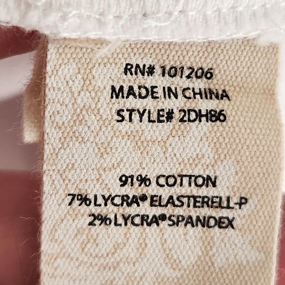 Soft Surroundings White Denim Elastic Waistband Pull on Cropped Jeans Women's XL - Picture 3 of 9